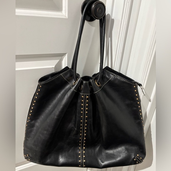 Michael Kors Handbags - 🍎🍎SOLD🍎🍎Black Leather Studded Tote Bag, Michael Kors